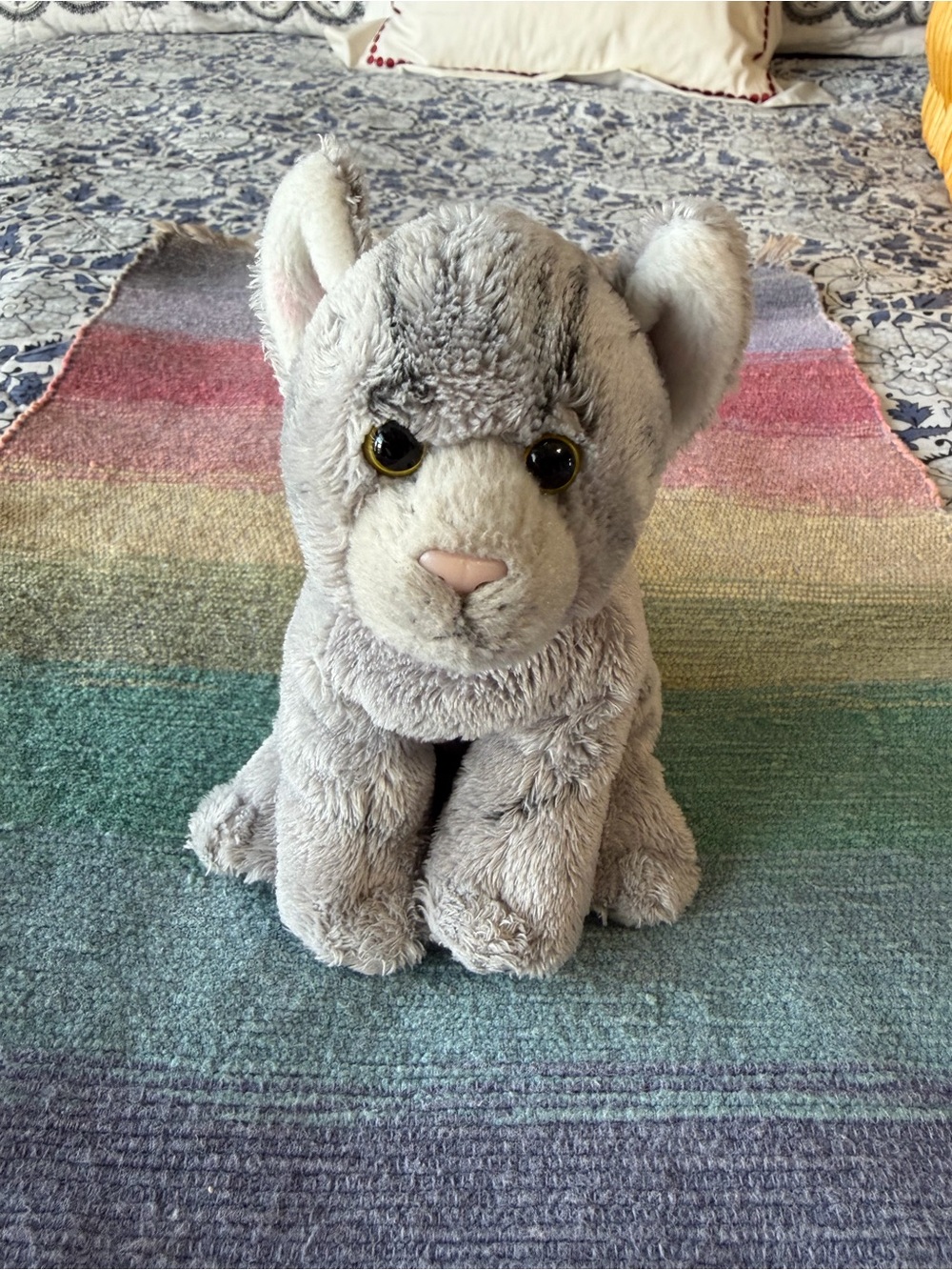 EUC Nat & Jules Plush Gray Small Pet Toy - Soft Grey Stuffed Animal
